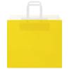 50 Yellow Paper Bags with Handles - Eco-Friendly & Durable