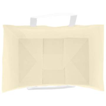 50 Yellow Paper Bags with Handles - Eco-Friendly & Durable