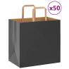  Paper Bags 50 pcs with Handles Black 26x17x25 cm Colour black Size 26 x 17 x 25 cm Quantity in Package 50 