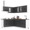  11 Piece Kitchen Cabinet Set Lucca Black Engineered Wood Colour black Quantity in Package 1 Number of 