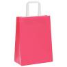 250 Pcs Pink Paper Bags with Handles - Eco-Friendly & Stylish