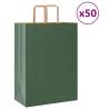  Paper Bags 50 pcs with Handles Green 32x17x44 cm Colour green Size 32 x 17 x 44 cm Quantity in Package 50 