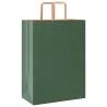 50 Green Paper Bags with Handles - Eco-Friendly & Durable