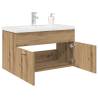 Stylish Sink Cabinet with Basin & Faucet - Artisan Oak