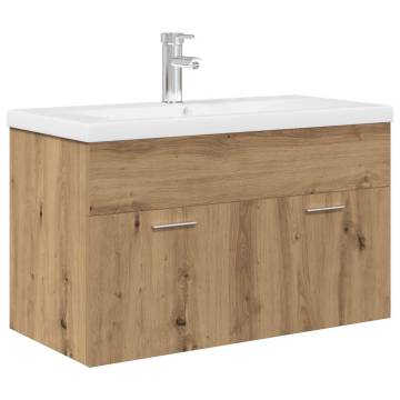 Stylish Sink Cabinet with Basin & Faucet - Artisan Oak