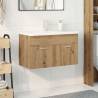 Stylish Sink Cabinet with Basin & Faucet - Artisan Oak