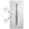 Stylish White Aluminium Front Door - 110x207.5 cm