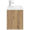 Stylish Sink Cabinet with Basin & Faucet - Artisan Oak