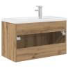 Stylish Sink Cabinet with Basin & Faucet - Artisan Oak