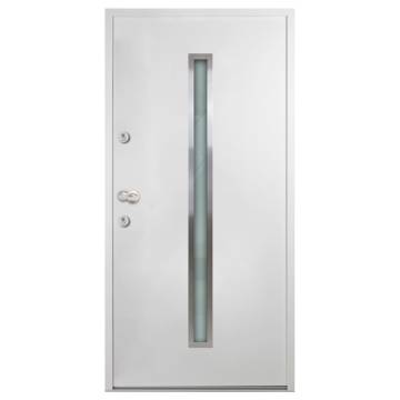 Stylish White Aluminium Front Door - 110x207.5 cm