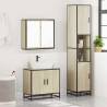 4 Piece Bathroom Furniture Set in Sonoma Oak | Hipomarket