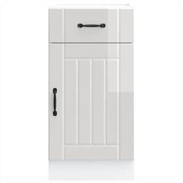 Lucca High Gloss White Kitchen Base Cabinet | Hipo Market