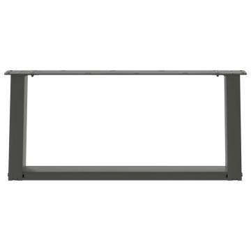 U-Shaped Coffee Table Legs - Anthracite Steel (Set of 2)