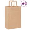  Paper Bags 50 pcs with Handles Brown 21x11x31 cm Colour brown Size 21 x 11 x 31 cm Quantity in Package 50 