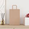 Eco-Friendly Brown Paper Bags with Handles - 50 pcs