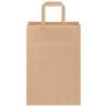 Eco-Friendly Brown Paper Bags with Handles - 50 pcs