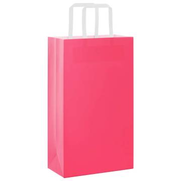 Paper Bags 50 pcs with Handles Pink - Durable & Eco-Friendly