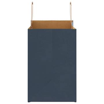 250 Blue Paper Bags with Handles - Eco-Friendly | HipoMarket