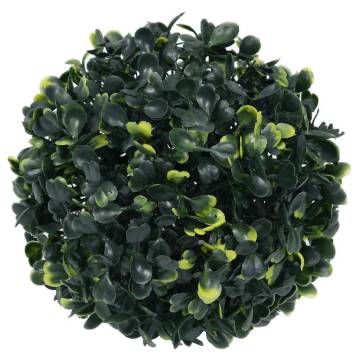 Artificial Boxwood Balls with LED Lights - 4 pcs Green 12 cm