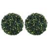 Artificial Boxwood Balls with LED Lights - 2 pcs Green 45 cm