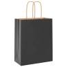 Paper Bags 250 pcs with Handles Black - Eco-Friendly Packaging