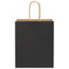 Paper Bags 250 pcs with Handles Black - Eco-Friendly Packaging