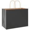 250 Black Paper Bags with Handles - Eco-Friendly & Durable