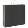 Sustainable Black Paper Bags with Handles - 250 pcs | Hipo Market