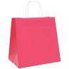 Pink Paper Bags with Handles - 250 pcs | Eco-Friendly Packaging