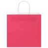 Pink Paper Bags with Handles - 250 pcs | Eco-Friendly Packaging