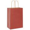 250 PCS Red Paper Bags with Handles | Eco-Friendly Packaging