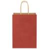 250 PCS Red Paper Bags with Handles | Eco-Friendly Packaging