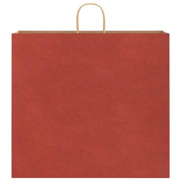 250 Red Paper Bags with Handles - Eco-Friendly Packaging