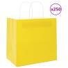  Paper Bags 250 pcs with Handles Yellow 26x17x25 cm Colour yellow Size 26 x 17 x 25 cm Quantity in Package 250 