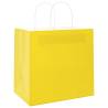 Yellow Paper Bags with Handles - 250 pcs, 26x17x25 cm