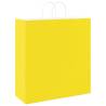 Yellow Paper Bags with Handles - 250 pcs | Hipomarket UK