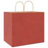 Red Paper Bags with Handles | 250 Pcs | Sustainable & Durable