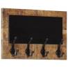 Wall-Mounted Coat Racks with 4 Hooks - Solid Mango Wood (2 pcs)