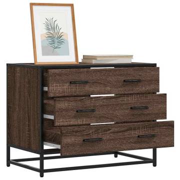 Stylish Brown Oak Drawer Cabinet - 70x41x56 cm | Hipo Market