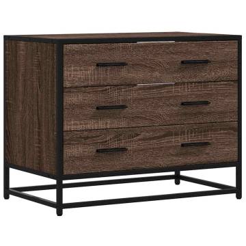 Stylish Brown Oak Drawer Cabinet - 70x41x56 cm | Hipo Market