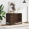 Stylish Brown Oak Drawer Cabinet - 70x41x56 cm | Hipo Market