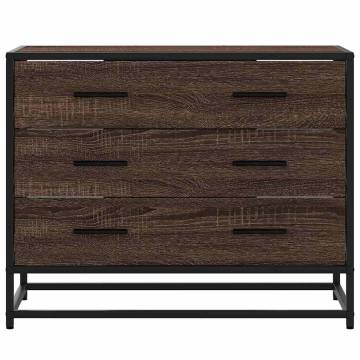 Stylish Brown Oak Drawer Cabinet - 70x41x56 cm | Hipo Market