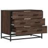 Stylish Brown Oak Drawer Cabinet - 70x41x56 cm | Hipo Market