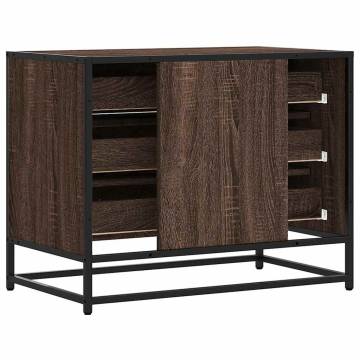 Stylish Brown Oak Drawer Cabinet - 70x41x56 cm | Hipo Market