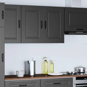 Kalmar Black Kitchen Wall Cabinet | Stylish Storage Solution