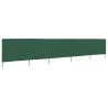 5-Panel Wind Screen - Durable Green Fabric 600x120 cm