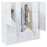 Storage Cube Organiser with 16 Cubes and Hanging Rods - HipoMarket