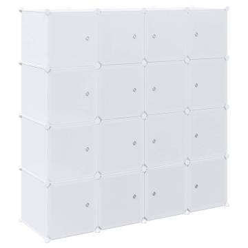 Storage Cube Organiser with 16 Cubes and Hanging Rods - HipoMarket