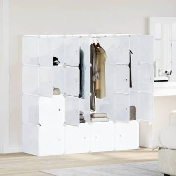 Storage Cube Organiser with 16 Cubes and Hanging Rods - HipoMarket