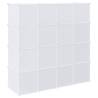 Storage Cube Organiser with 16 Cubes and Hanging Rods - HipoMarket